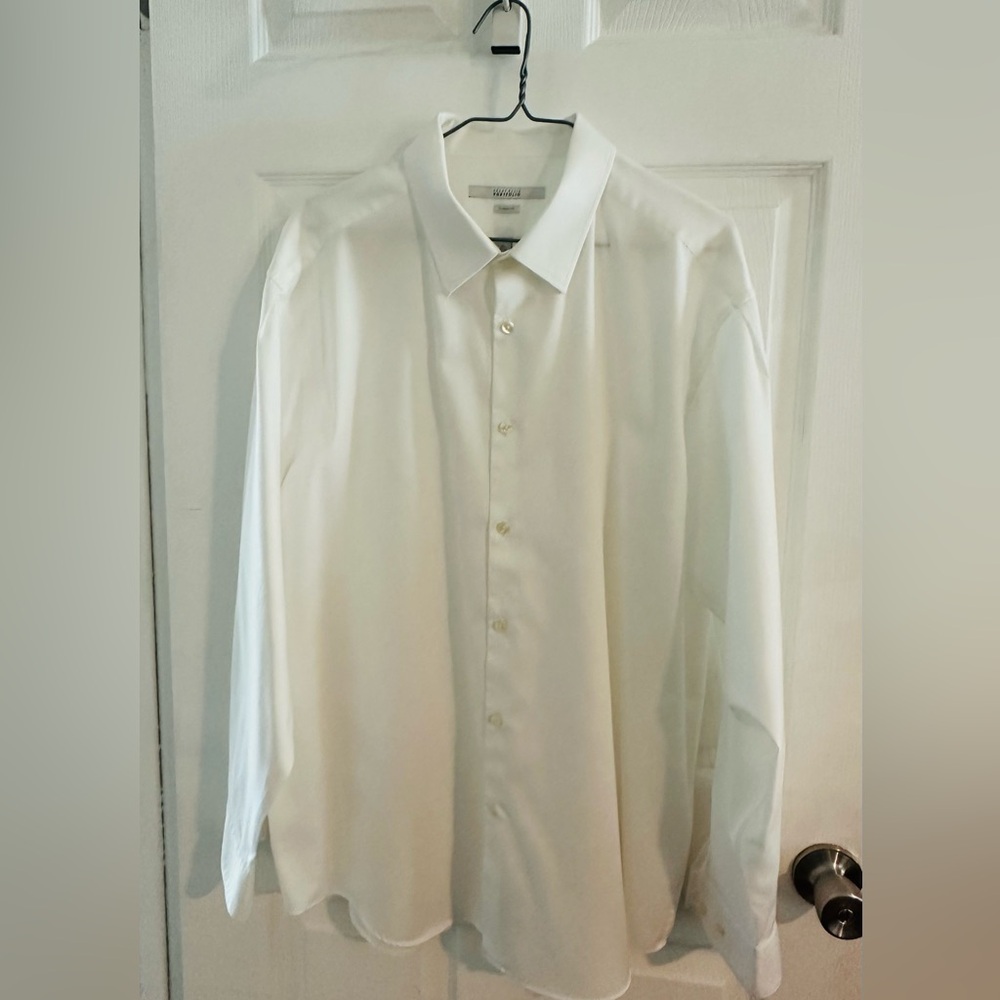 Geoffrey Beene White & Purple Classic Men's Shirt